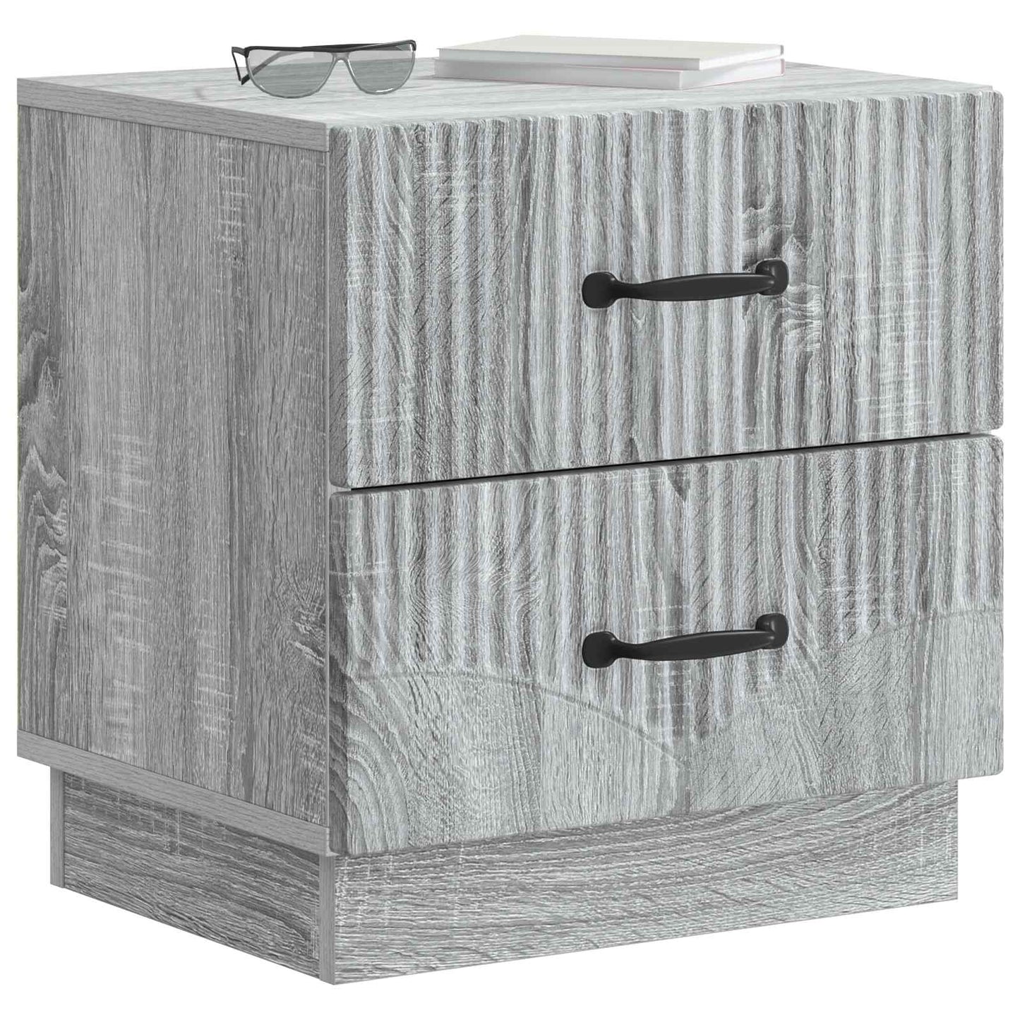 Natskab 2 pcs Grå sonoma-eg 43 x 34,5 x 44,5 cm Konstrueret træ