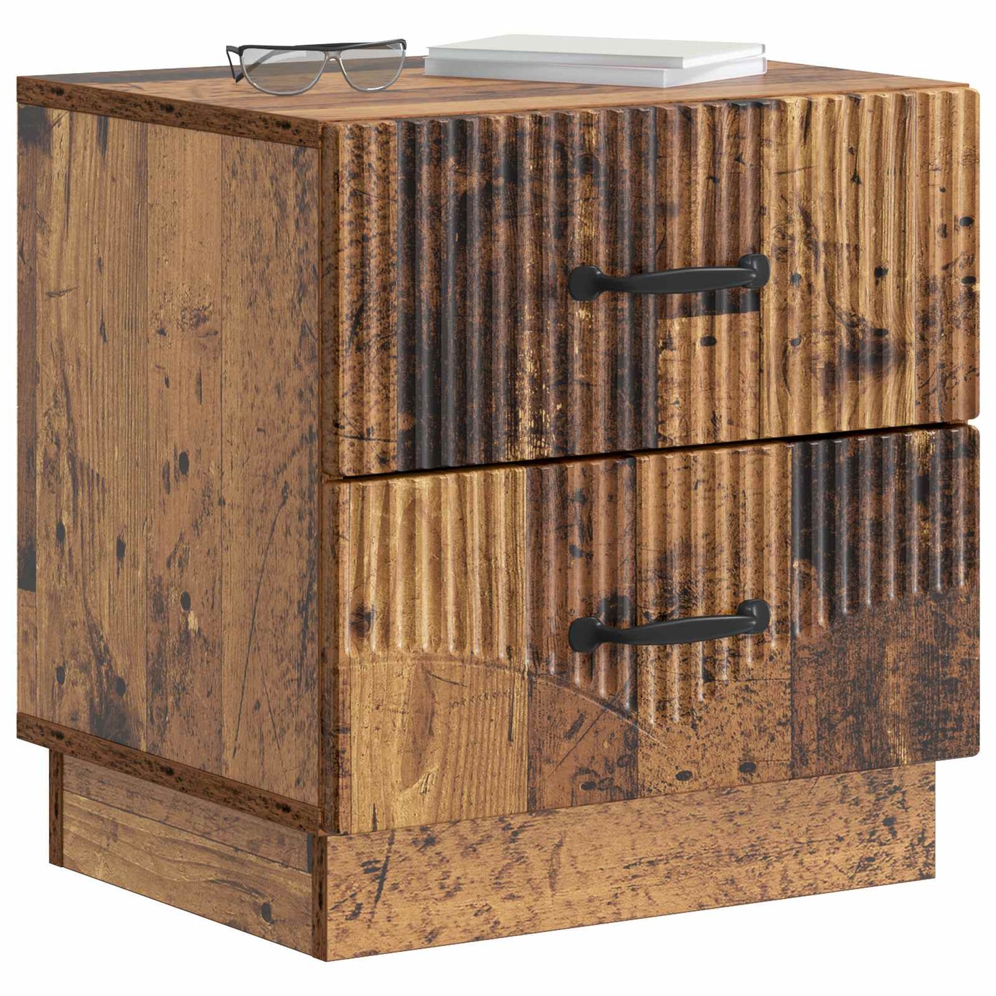 Natskab 2 stk. Gammelt træ 43 x 34,5 x 44,5 cm Konstrueret træ