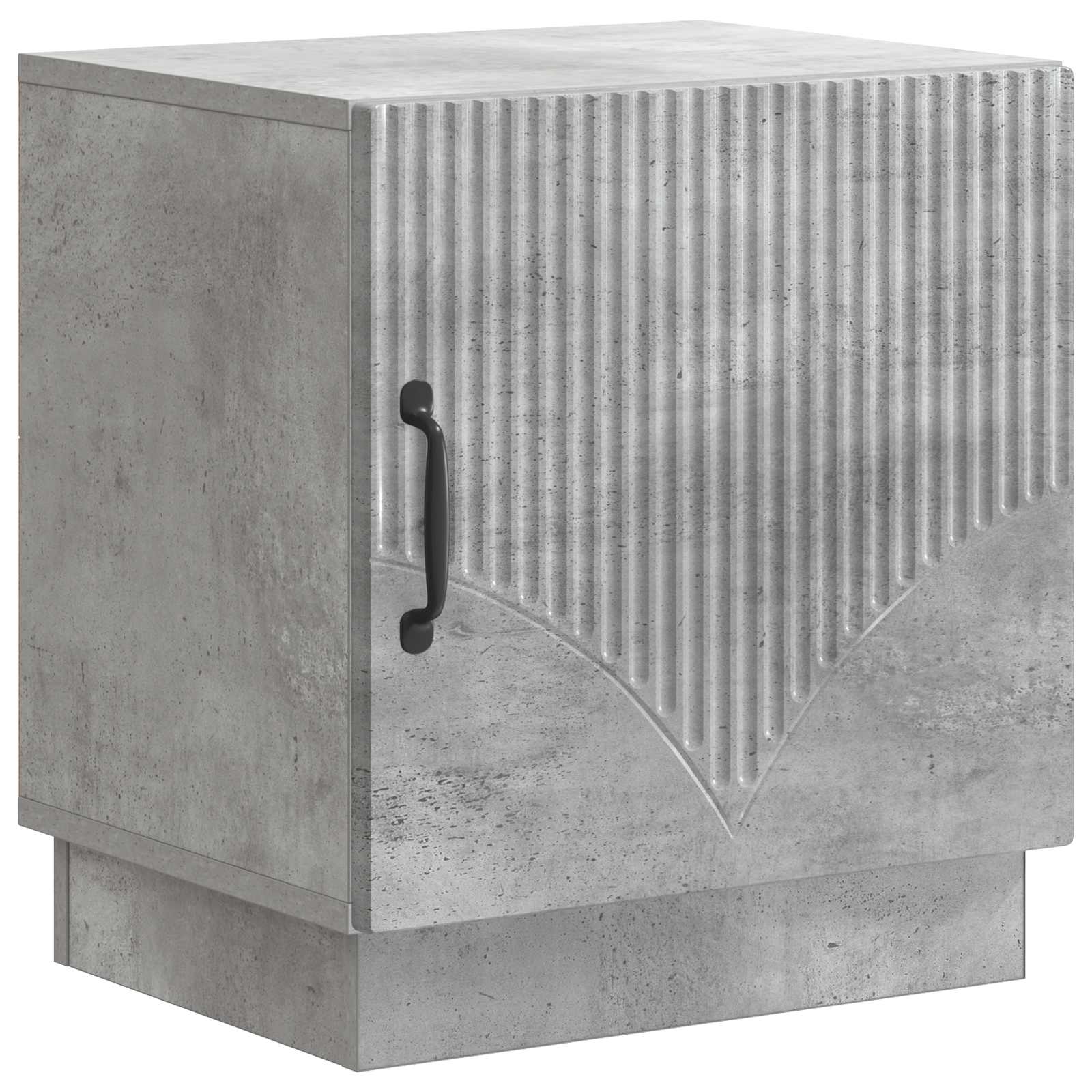 Sengebord Beton Grå 43 x 34,5 x 47 cm Konstrueret træ billede