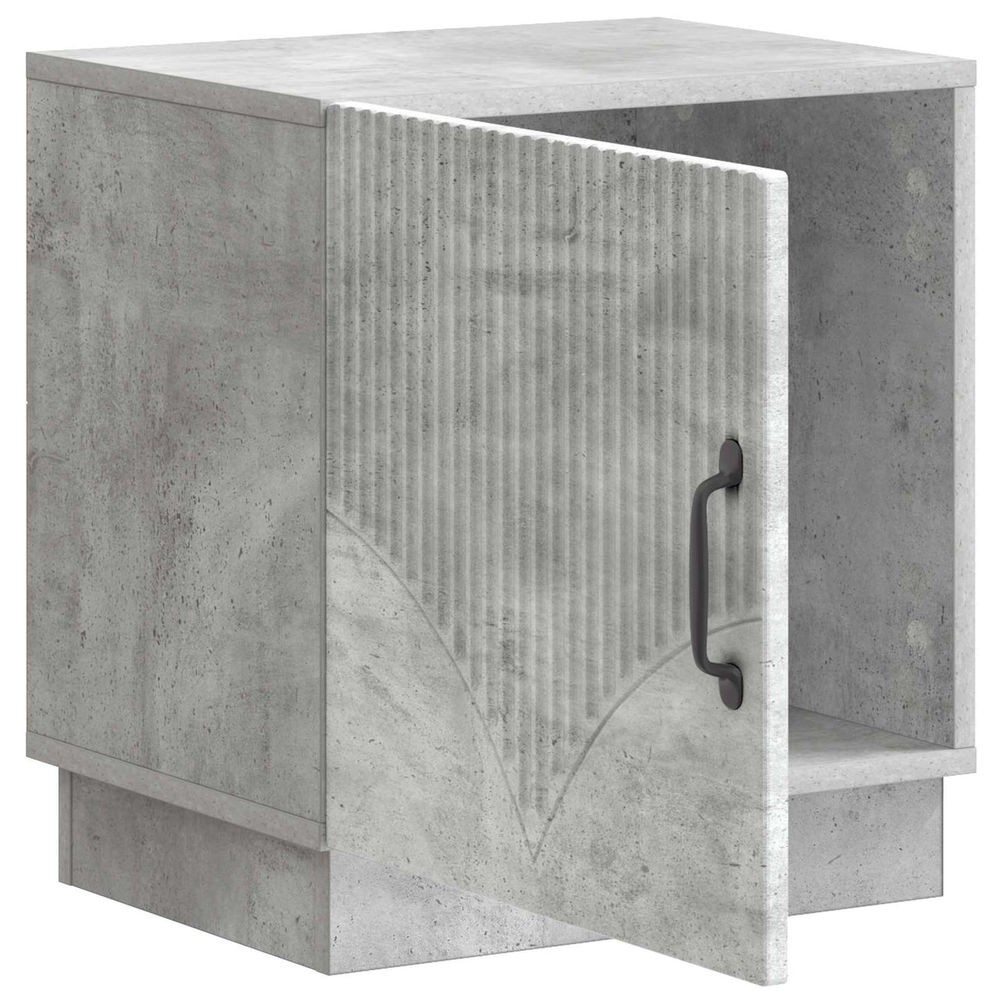 Sengebord 2 pcs Beton Grå 43 x 34,5 x 47 cm Konstrueret træ