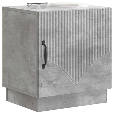 Sengebord 2 pcs Beton Grå 43 x 34,5 x 47 cm Konstrueret træ