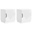 Sengebord 2 pcs Hvid højglans 43 x 34,5 x 47 cm Konstrueret træ