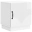 Sengebord 2 pcs Hvid højglans 43 x 34,5 x 47 cm Konstrueret træ