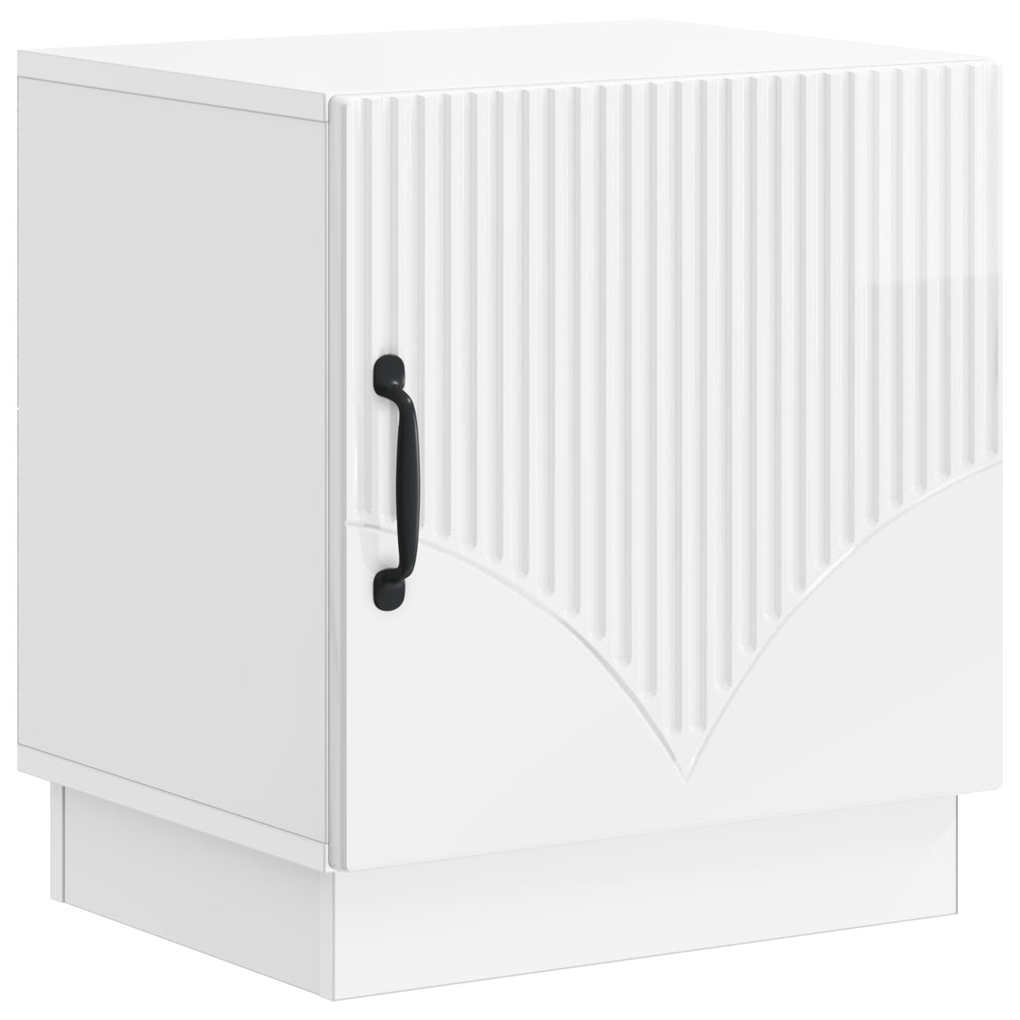 Sengebord 2 pcs Hvid højglans 43 x 34,5 x 47 cm Konstrueret træ