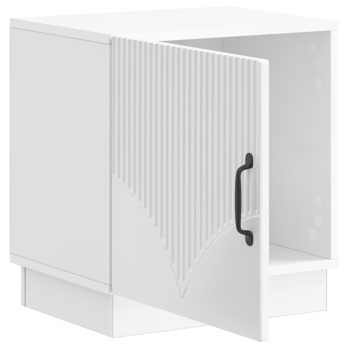 Sengebord 2 pcs Hvid højglans 43 x 34,5 x 47 cm Konstrueret træ