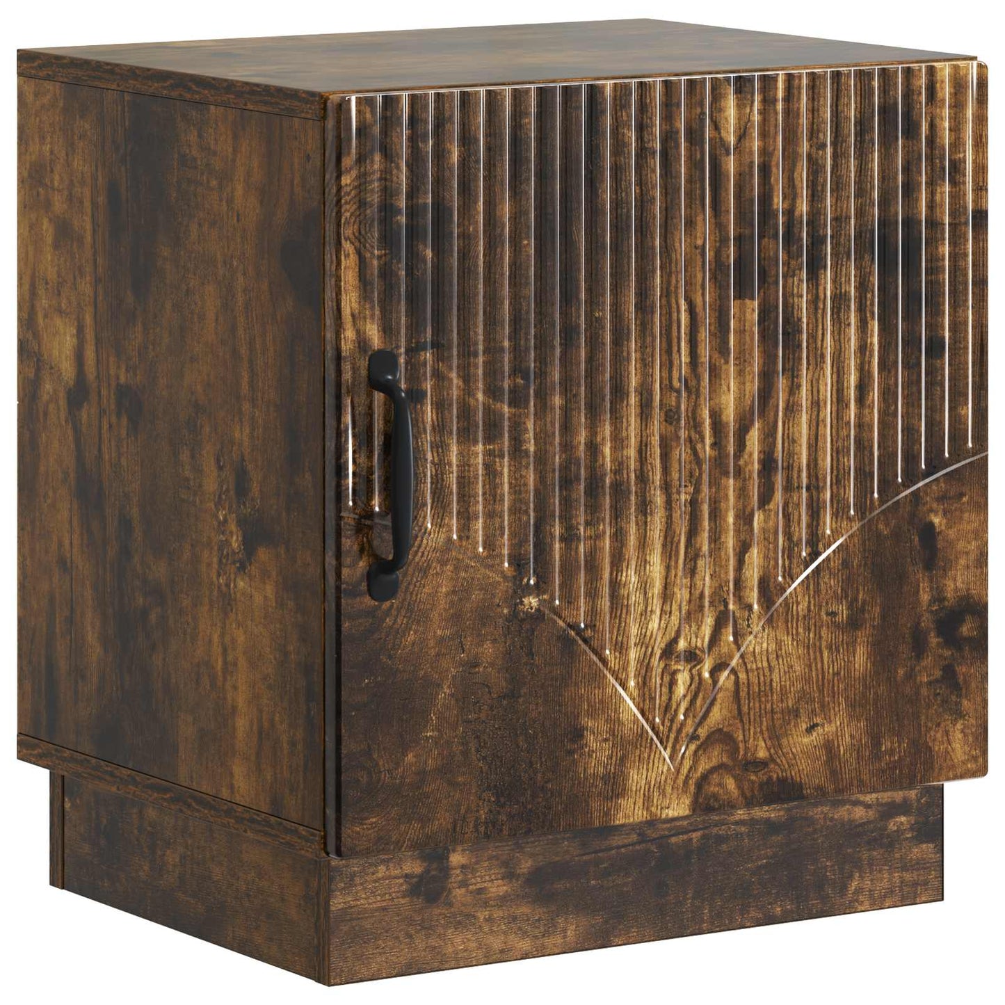 Sengebord 2 pcs Røget eg 43 x 34,5 x 47 cm Konstrueret træ