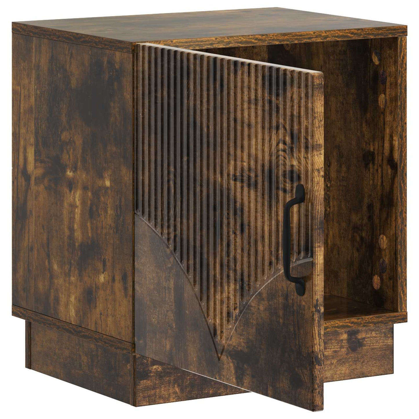 Sengebord 2 pcs Røget eg 43 x 34,5 x 47 cm Konstrueret træ