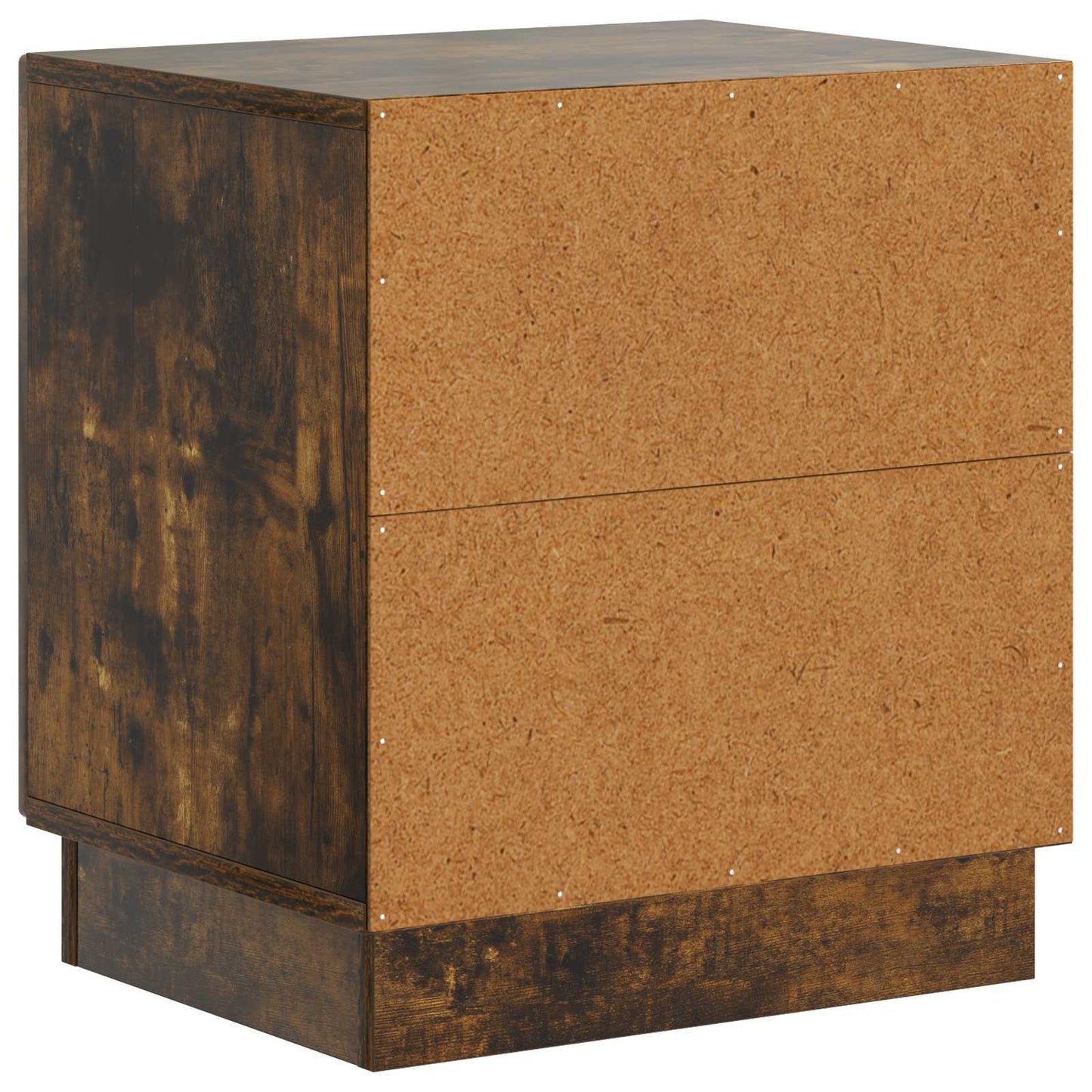 Sengebord 2 pcs Røget eg 43 x 34,5 x 47 cm Konstrueret træ