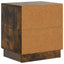 Sengebord 2 stk. Røget eg 43 x 34,5 x 47 cm Konstrueret træ