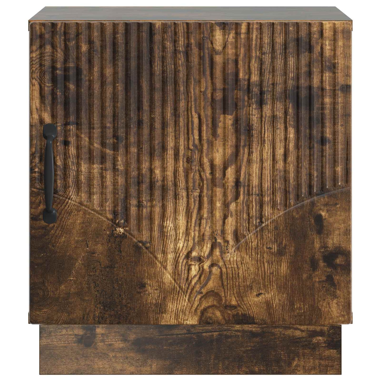 Sengebord 2 stk. Røget eg 43 x 34,5 x 47 cm Konstrueret træ