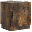 Sengebord 2 stk. Røget eg 43 x 34,5 x 47 cm Konstrueret træ