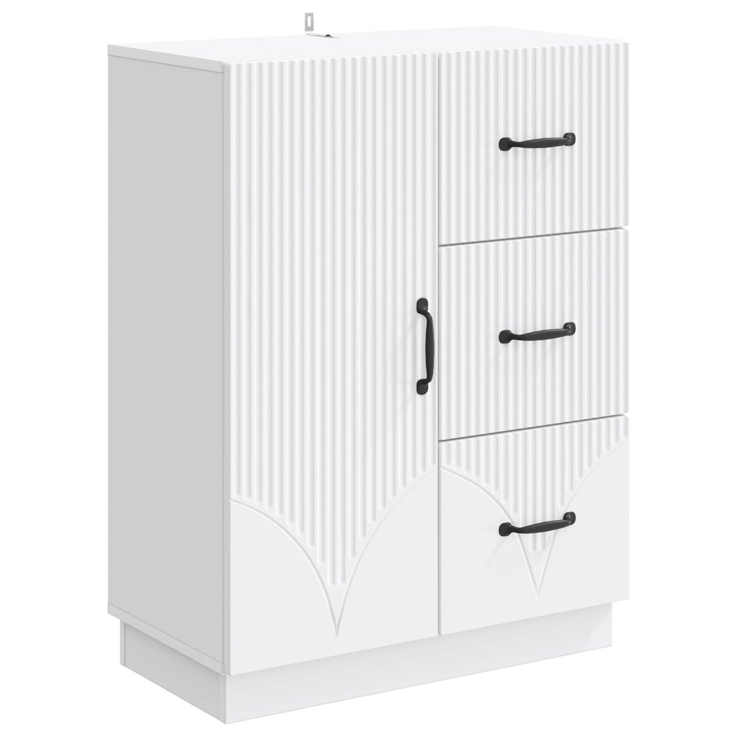 Sideboard Hvid 66 x 34,5 x 87 cm Konstrueret træ