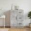 Sideboard med skuffe Betongrå 66 x 34,5 x 87 cm Konstrueret træ