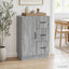 Sideboard Grå sonoma-eg 66 x 34,5 x 87 cm Konstrueret træ