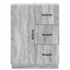 Sideboard Grå sonoma-eg 66 x 34,5 x 87 cm Konstrueret træ