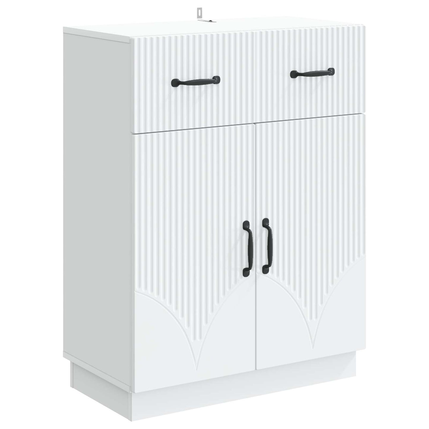 Sideboard Hvid 66 x 34,5 x 87 cm Konstrueret træ