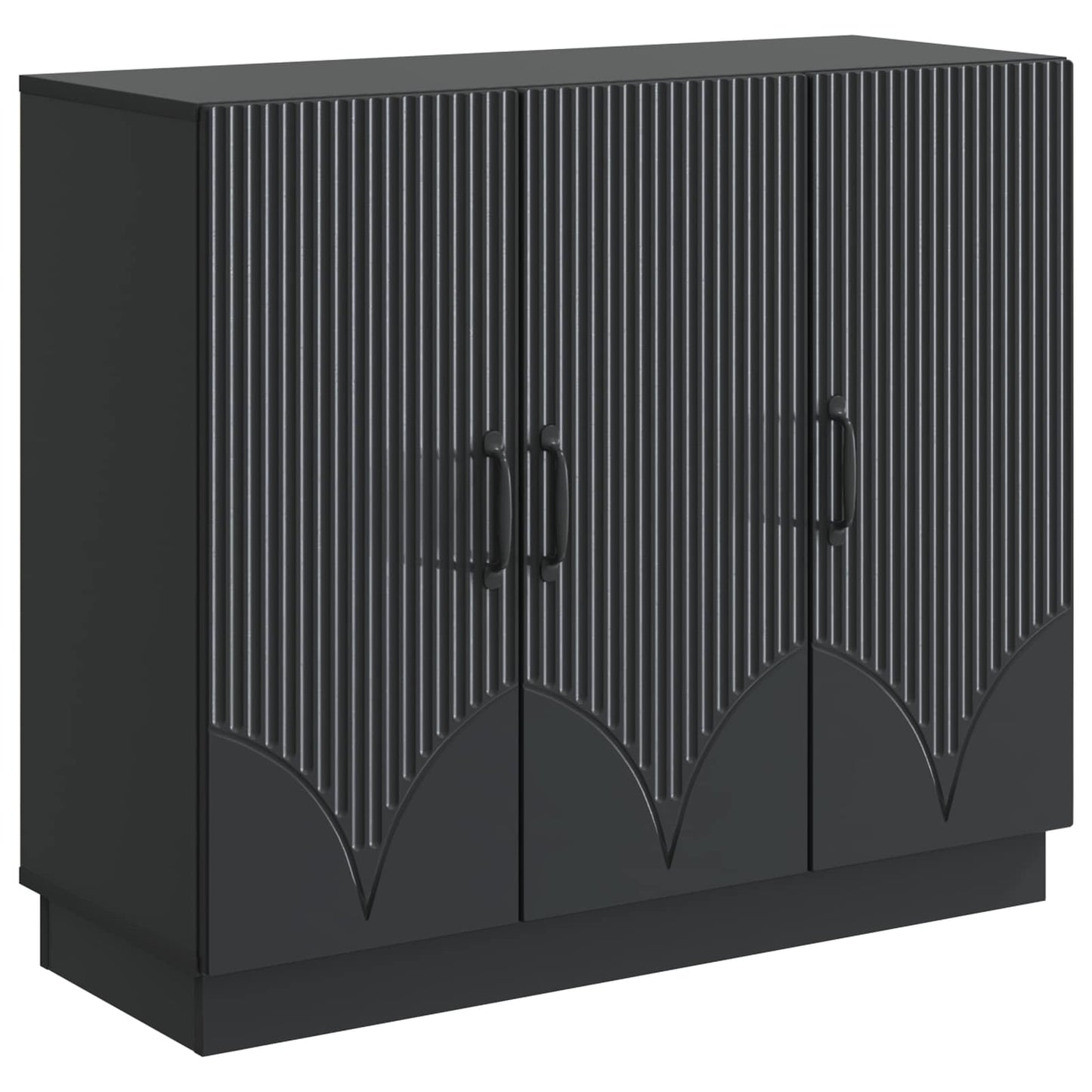 Sideboard Sort 89 x 34,5 x 77 cm Konstrueret træ