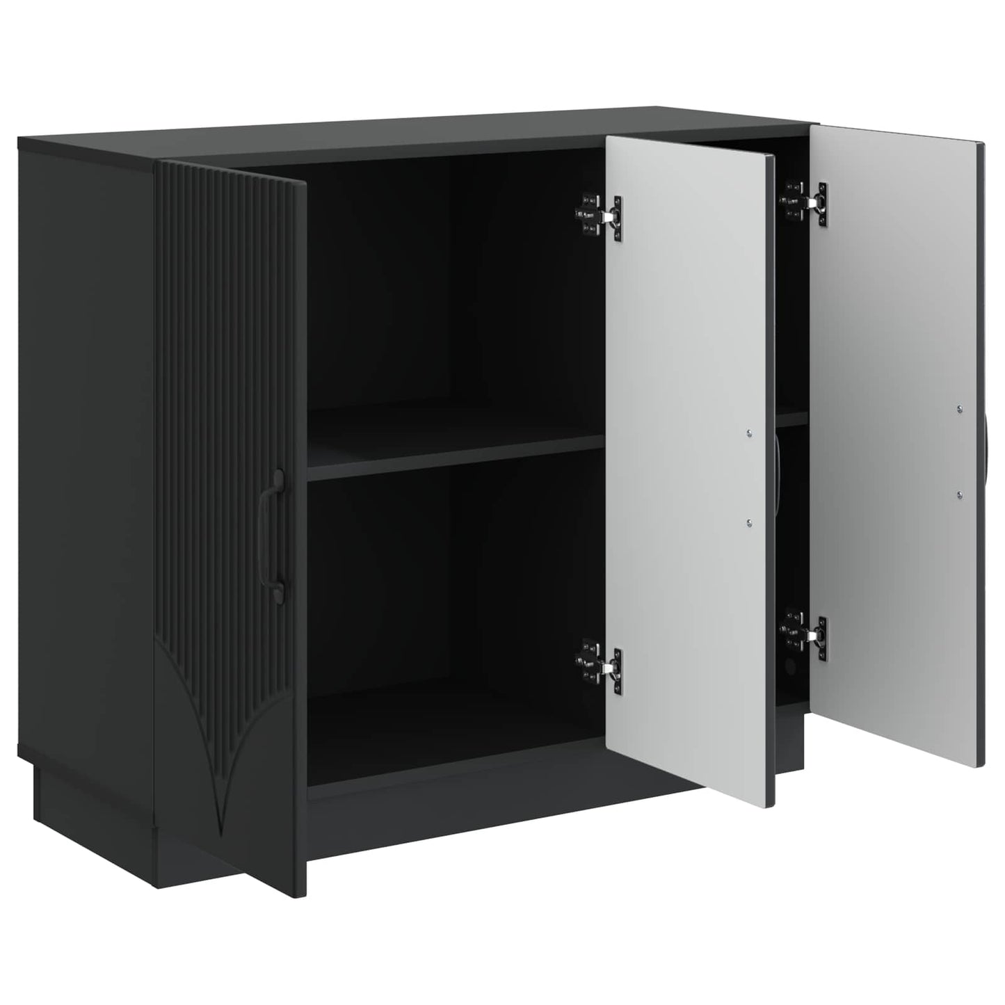 Sideboard Sort 89 x 34,5 x 77 cm Konstrueret træ