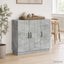 Sideboard Betongrå 89 x 34,5 x 77 cm Konstrueret træ