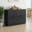 Sideboard med skuffe Sort 89 x 34,5 x 57 cm Konstrueret træ