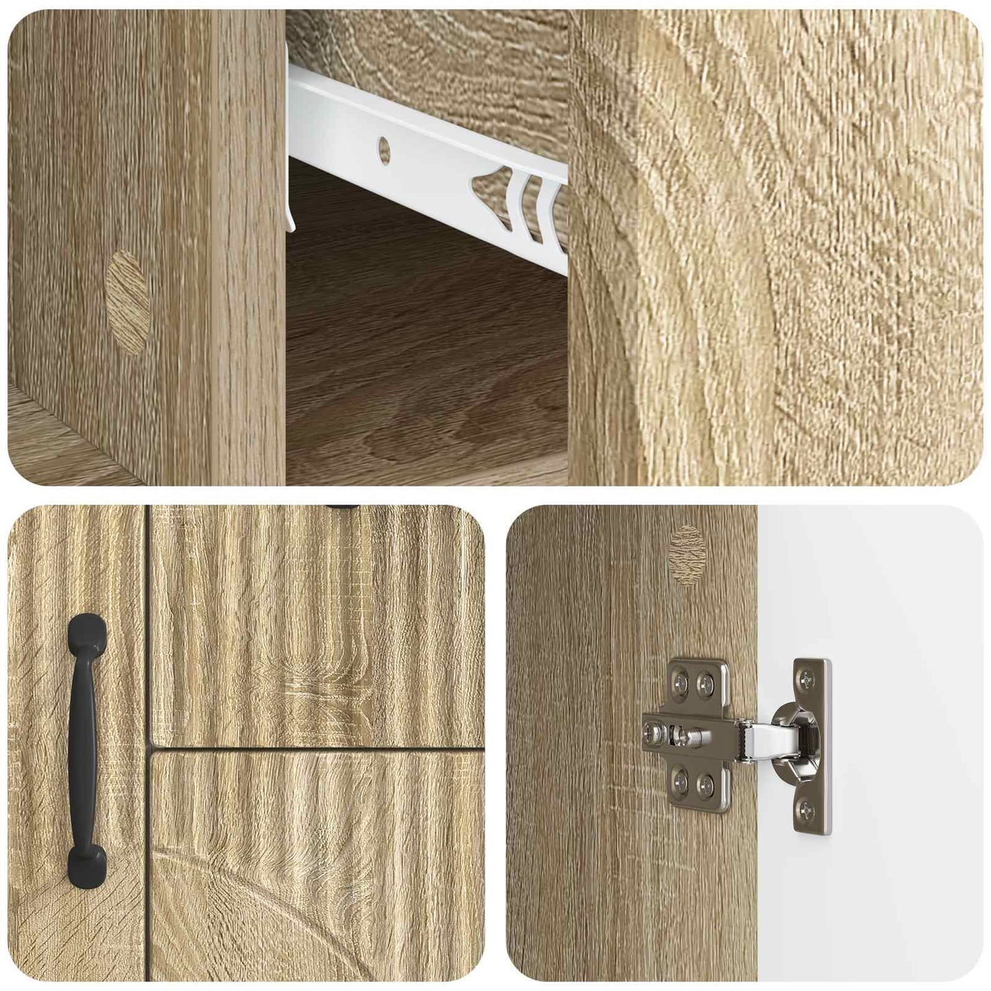 Sideboard Sonoma-eg 89 x 34,5 x 57 cm Konstrueret træ