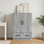Sideboard Grå sonoma-eg 66 x 34,5 x 92 cm Konstrueret træ