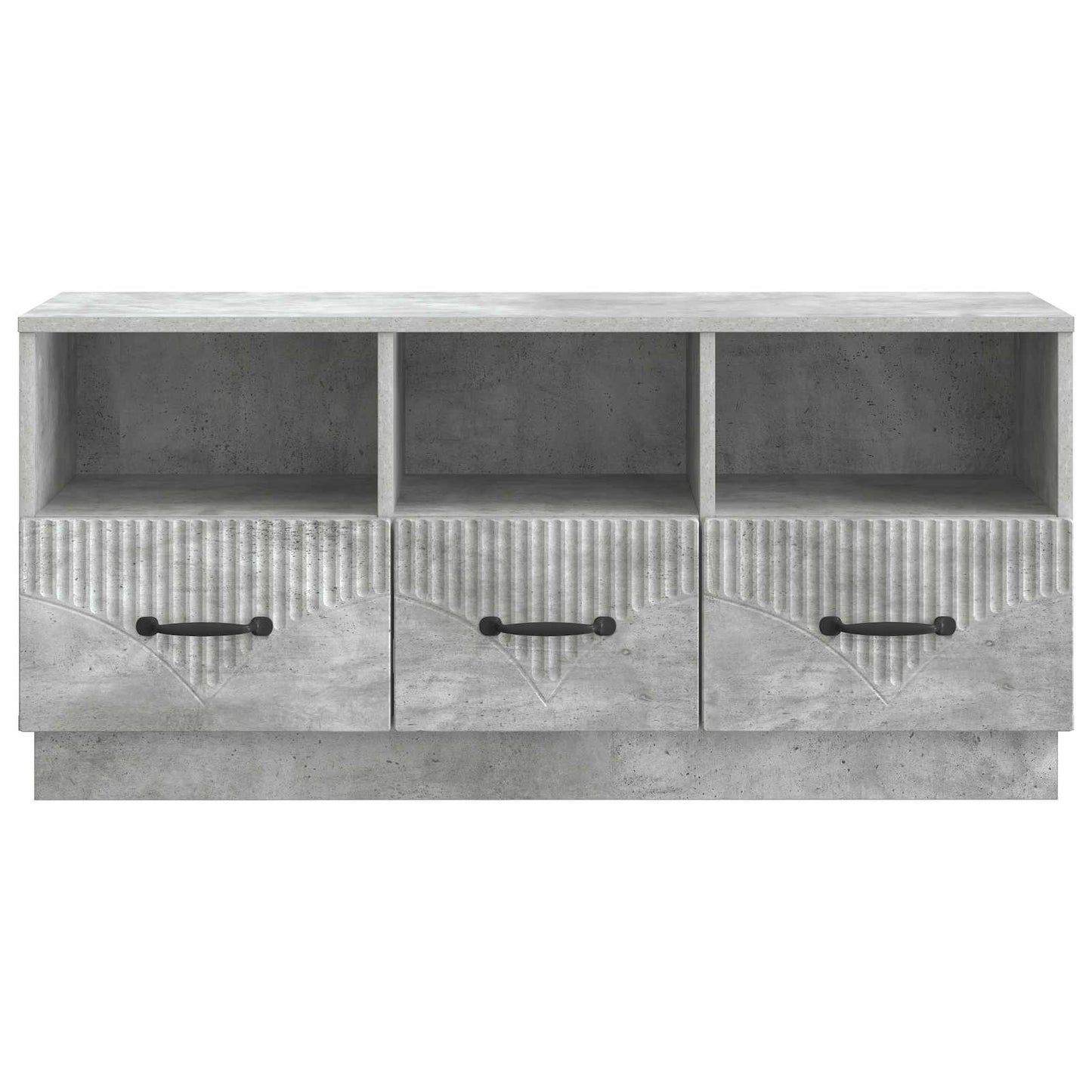 TV-skab med skuffe Betongrå 102 x 34,5 x 47 cm Konstrueret træ