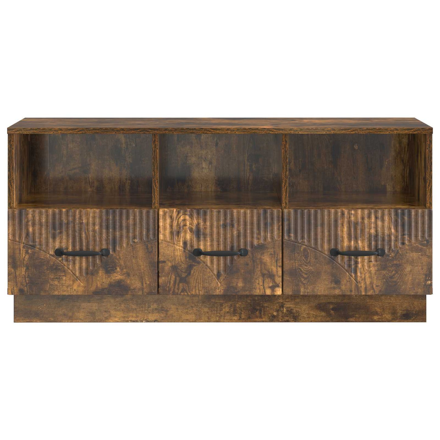 TV-skab med skuffe Røget eg 102 x 34,5 x 47 cm Konstrueret træ