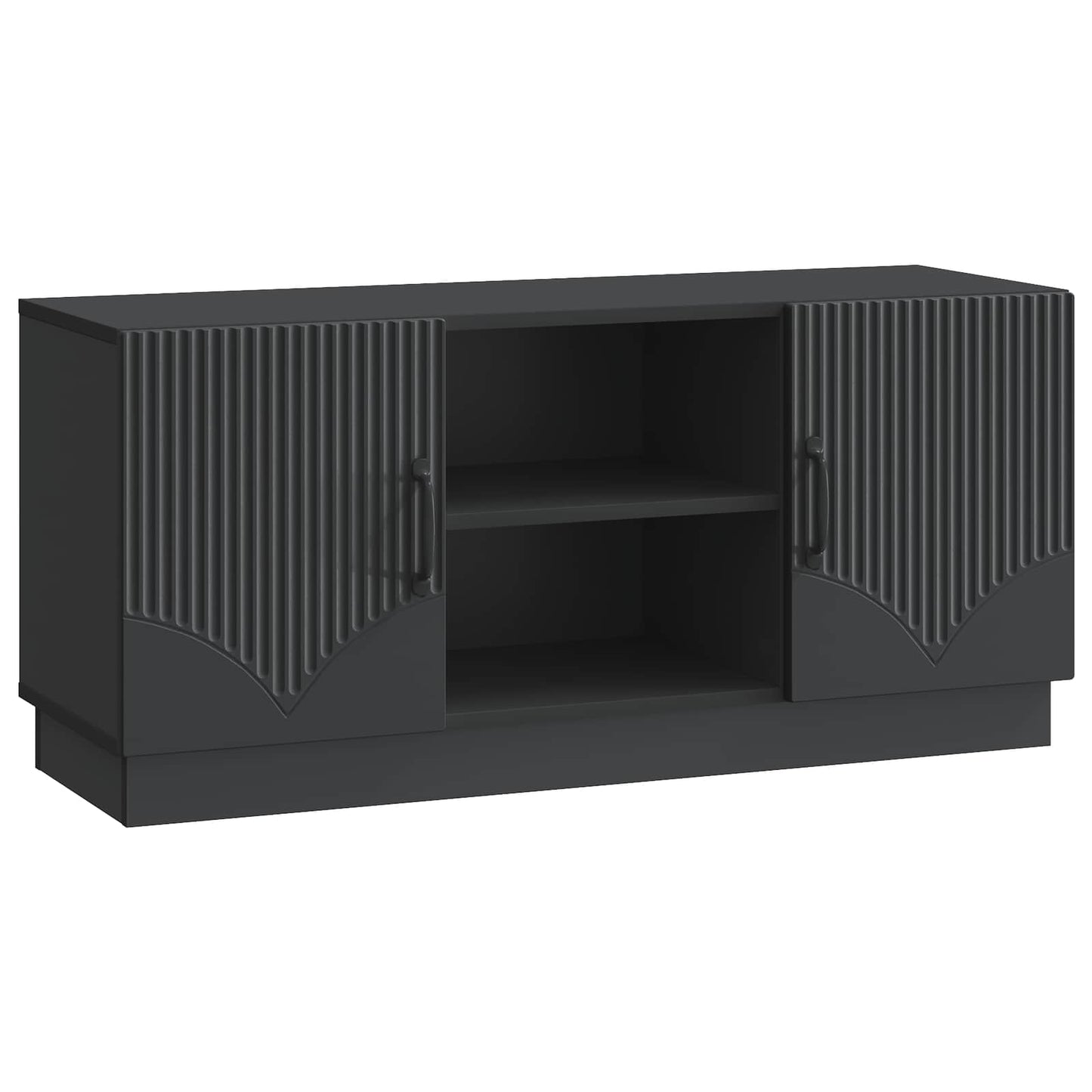 TV-skab Sort 102 x 34,5 x 47 cm Konstrueret træ