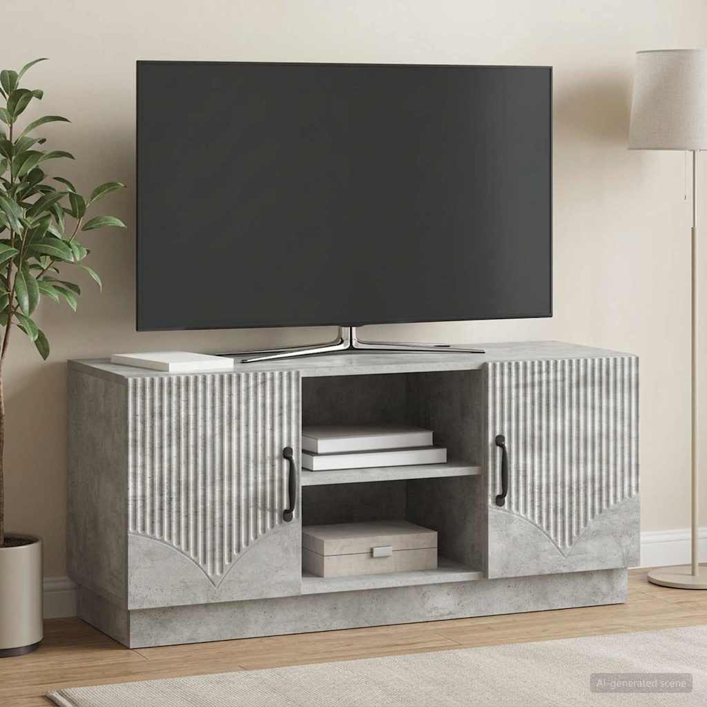 TV-skab Betongrå 102 x 34,5 x 47 cm Konstrueret træ