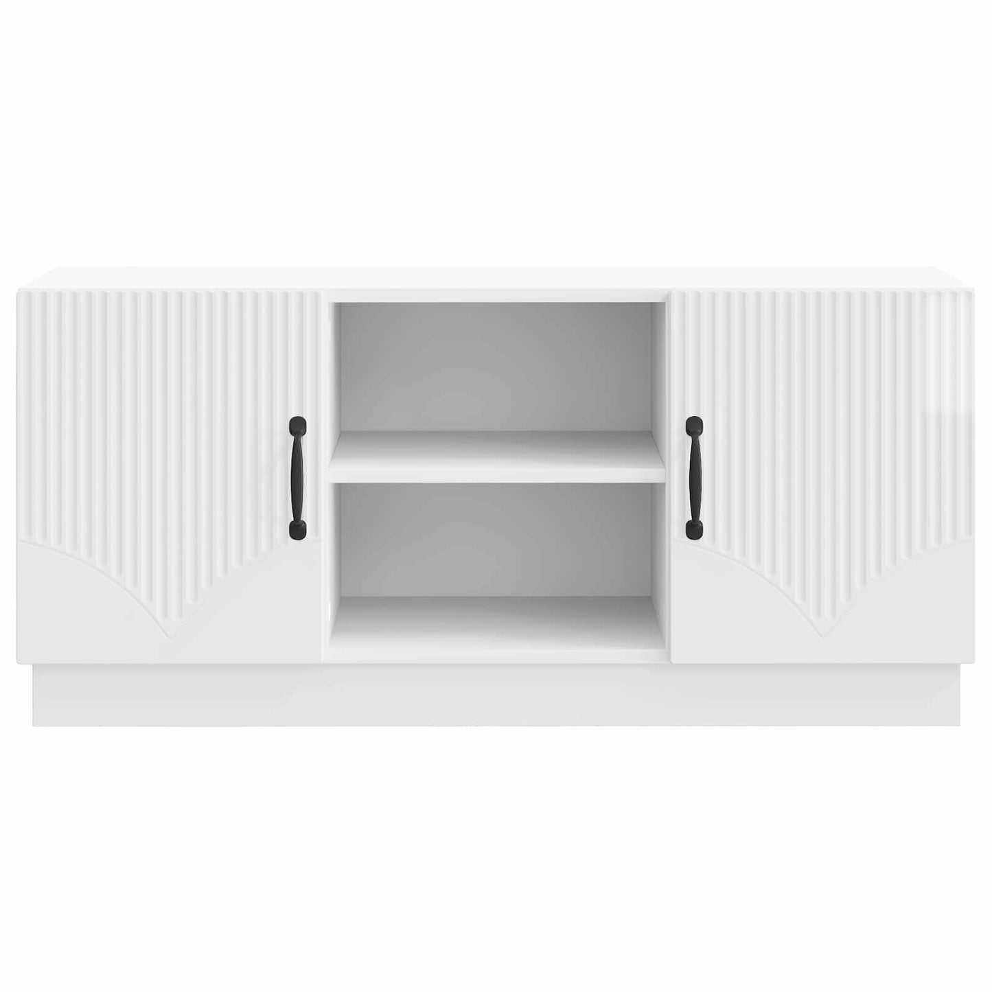 TV-skab Hvid højglans 102 x 34,5 x 47 cm Konstrueret træ