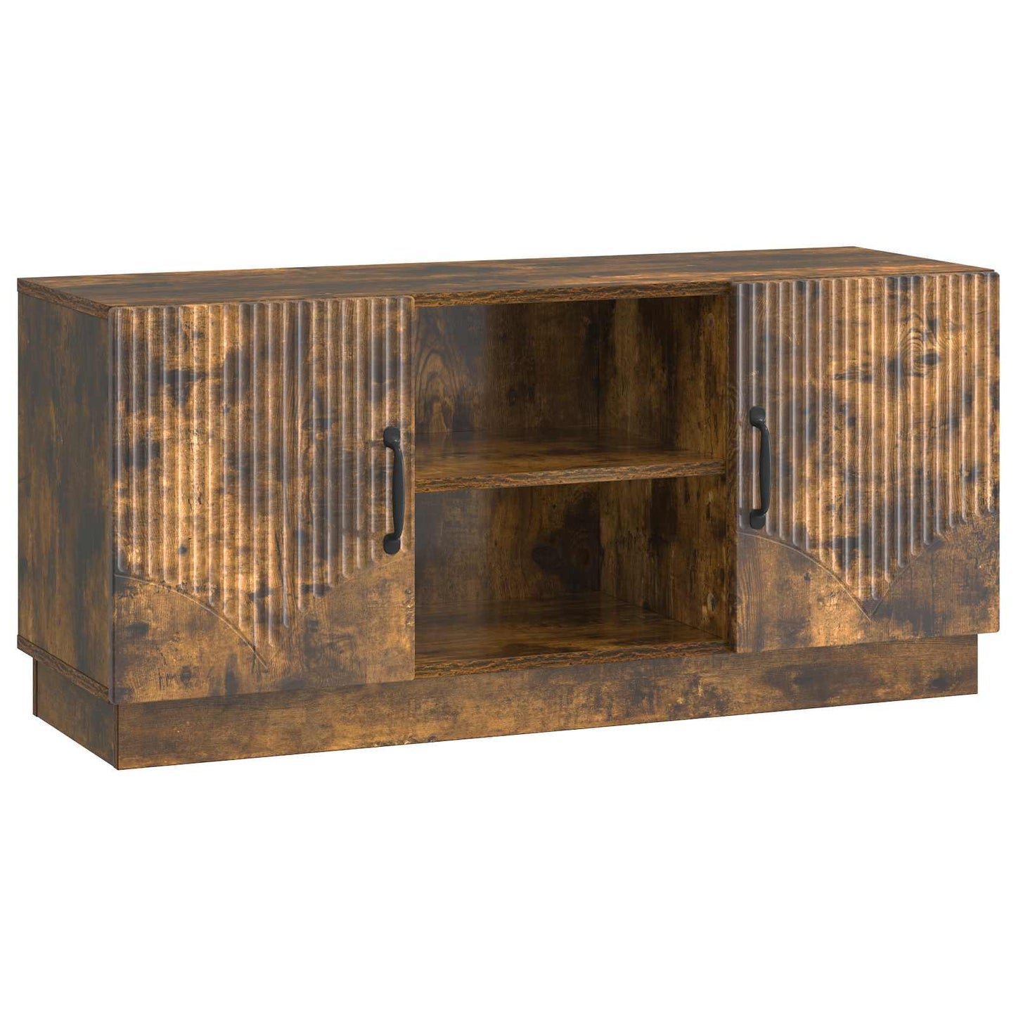 TV-skab Røget eg 102 x 34,5 x 47 cm Konstrueret træ