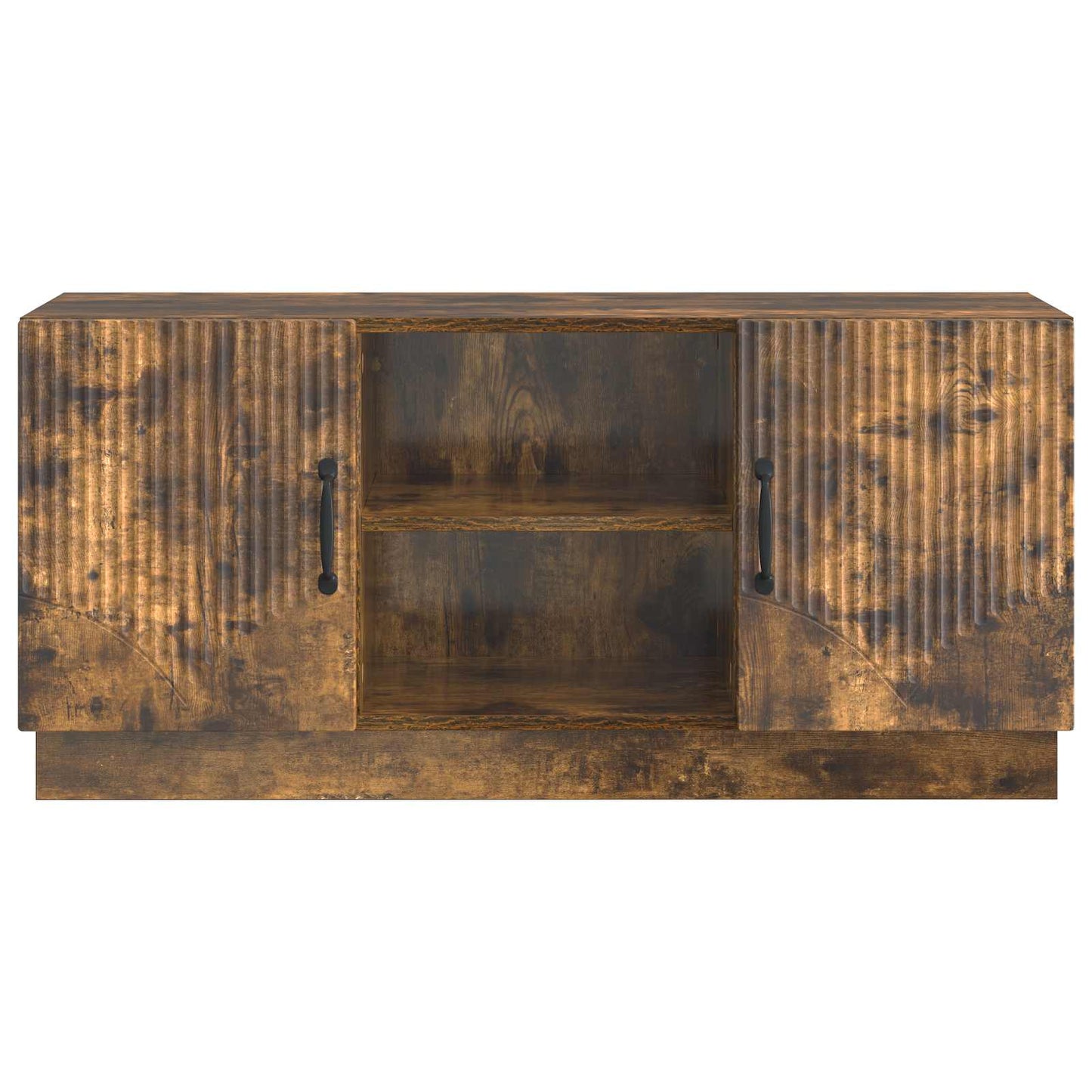 TV-skab Røget eg 102 x 34,5 x 47 cm Konstrueret træ