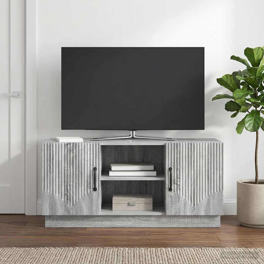 TV-skab Grå sonoma-eg 102 x 34,5 x 47 cm Konstrueret træ