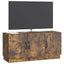 TV-skab Røget eg 99 x 34,5 x 47 cm Konstrueret træ
