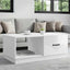 Sofabord Hvid højglans 90 x 50 x 37 cm Konstrueret træ