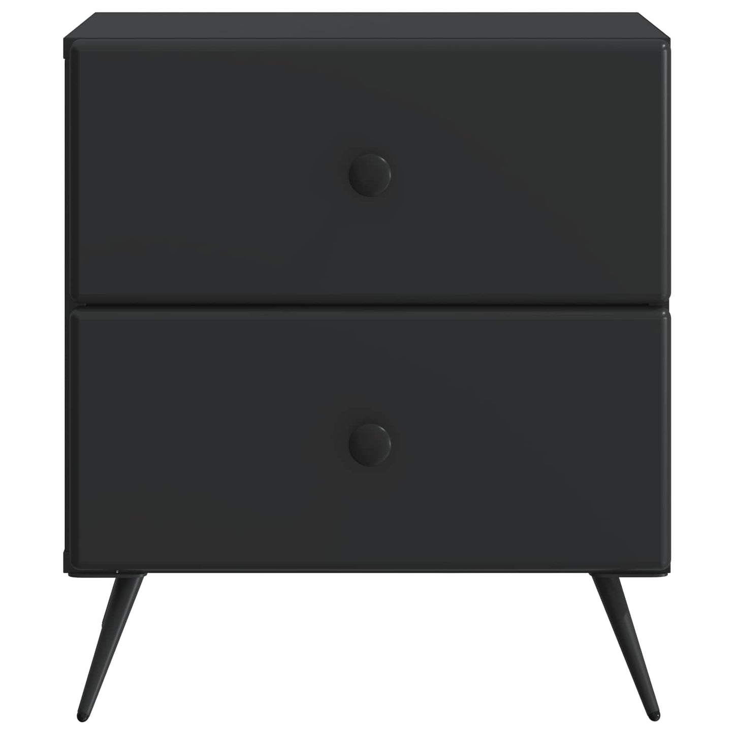 Natskab 2 pcs Sort 43 x 34,5 x 47,5 cm Konstrueret træ