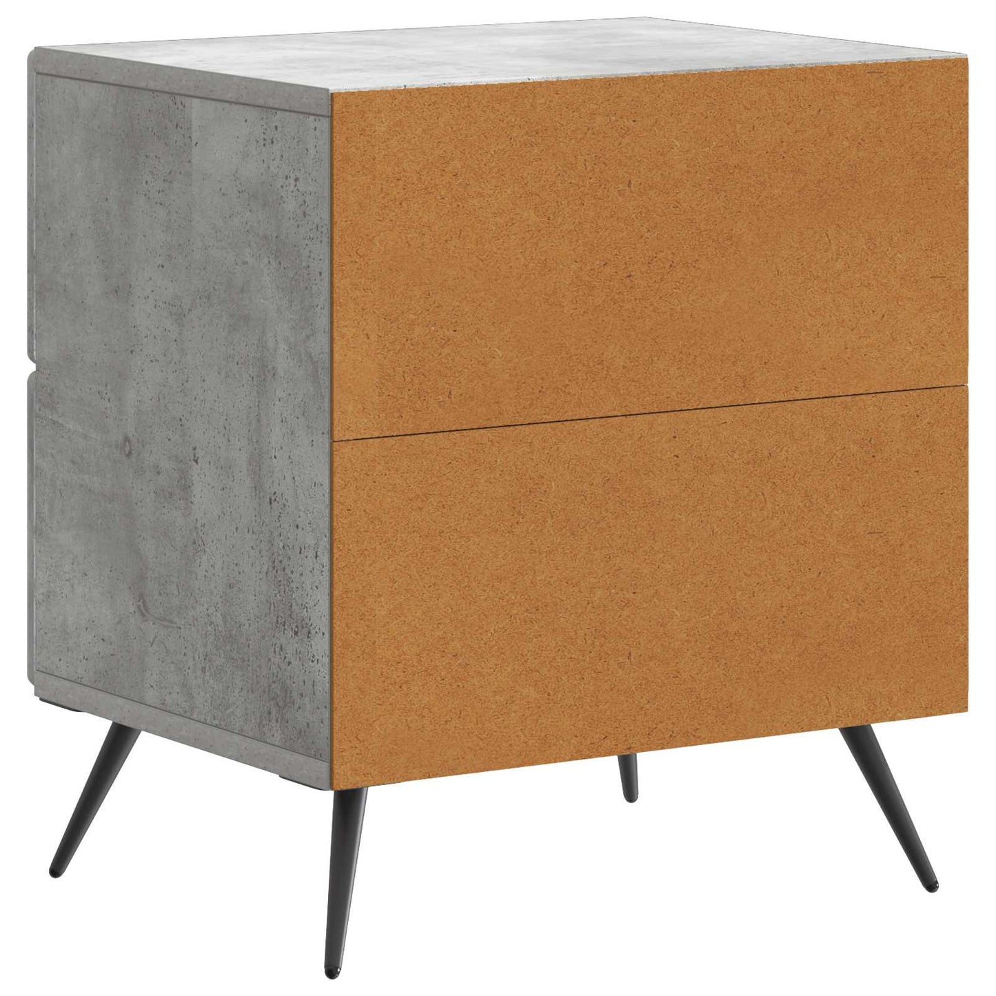Natskab 2 pcs Betongrå 43 x 34,5 x 47,5 cm Konstrueret træ