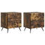 Natskab 2 pcs Røget eg 43 x 34,5 x 47,5 cm Konstrueret træ