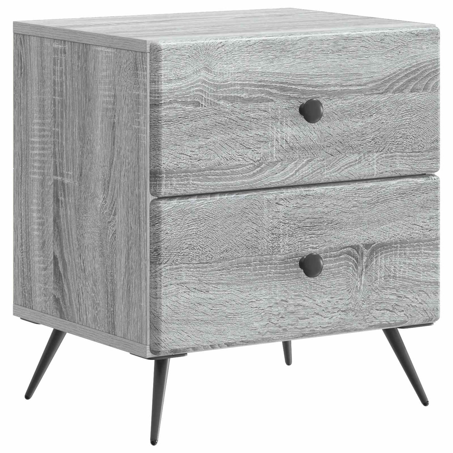 Natskab 2 pcs Grå sonoma-eg 43 x 34,5 x 47,5 cm Konstrueret træ