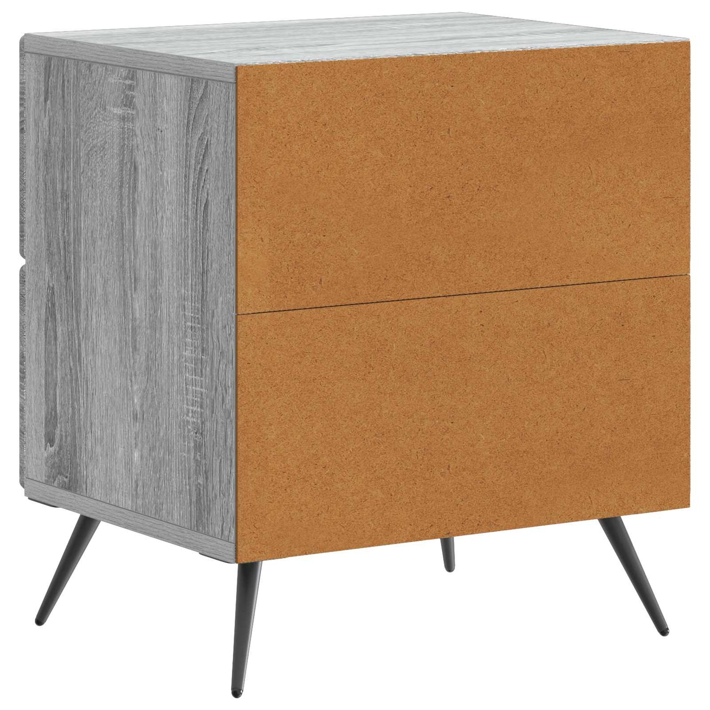 Natskab 2 pcs Grå sonoma-eg 43 x 34,5 x 47,5 cm Konstrueret træ