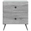Natskab 2 pcs Grå sonoma-eg 43 x 34,5 x 47,5 cm Konstrueret træ