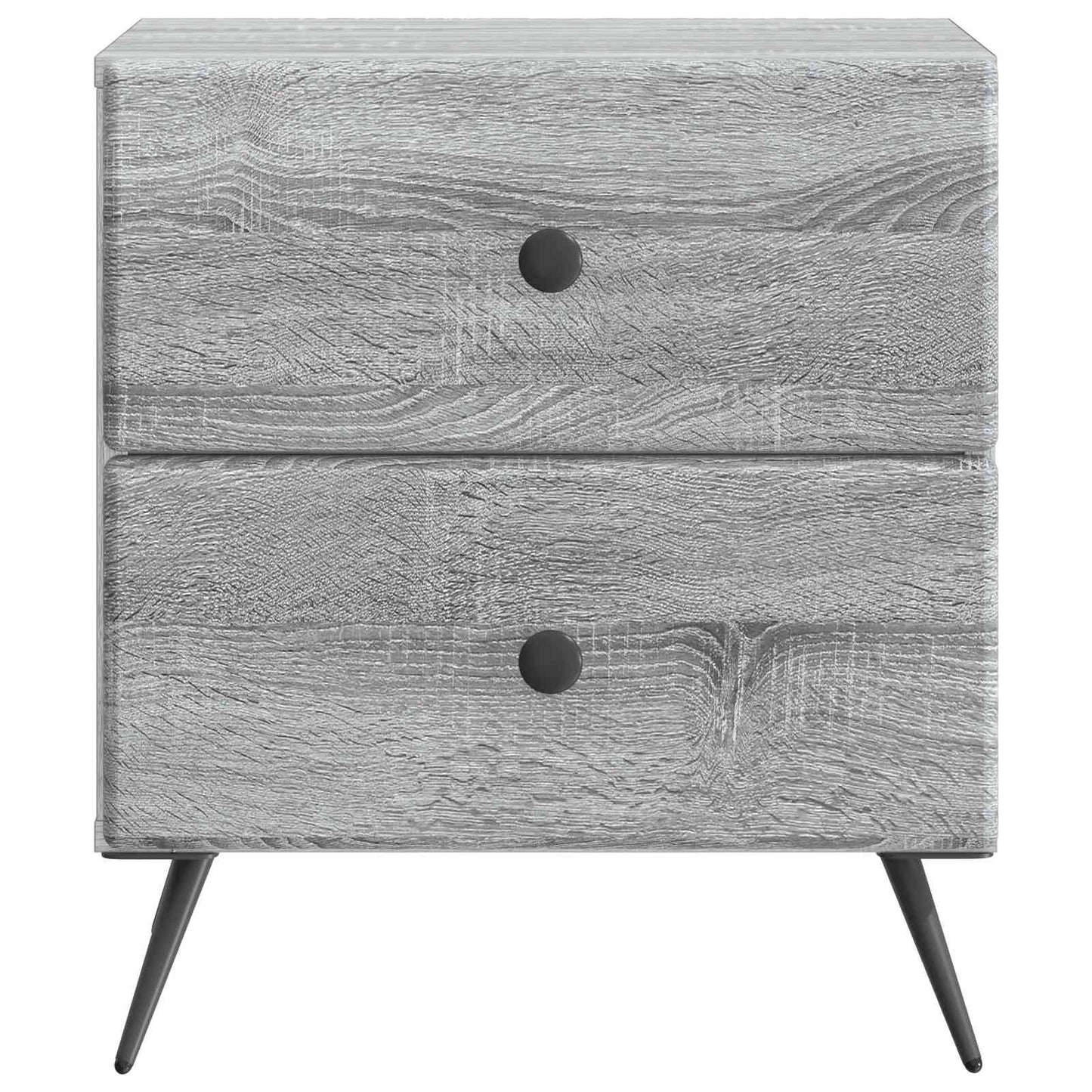 Natskab 2 pcs Grå sonoma-eg 43 x 34,5 x 47,5 cm Konstrueret træ