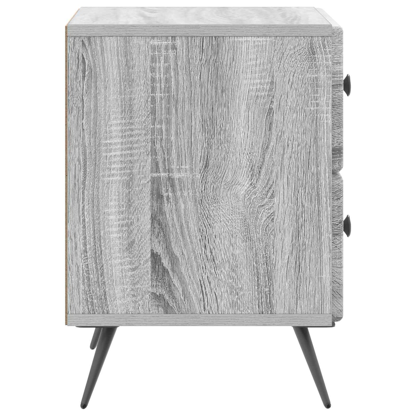 Natskab 2 pcs Grå sonoma-eg 43 x 34,5 x 47,5 cm Konstrueret træ