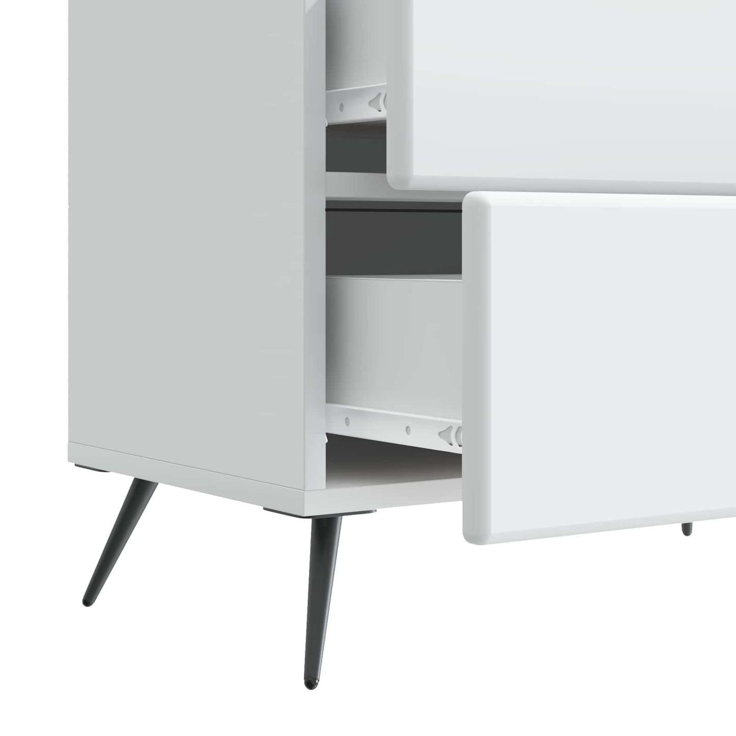 Natskab med skuffe Hvid 62 x 34,5 x 47,5 cm Konstrueret træ
