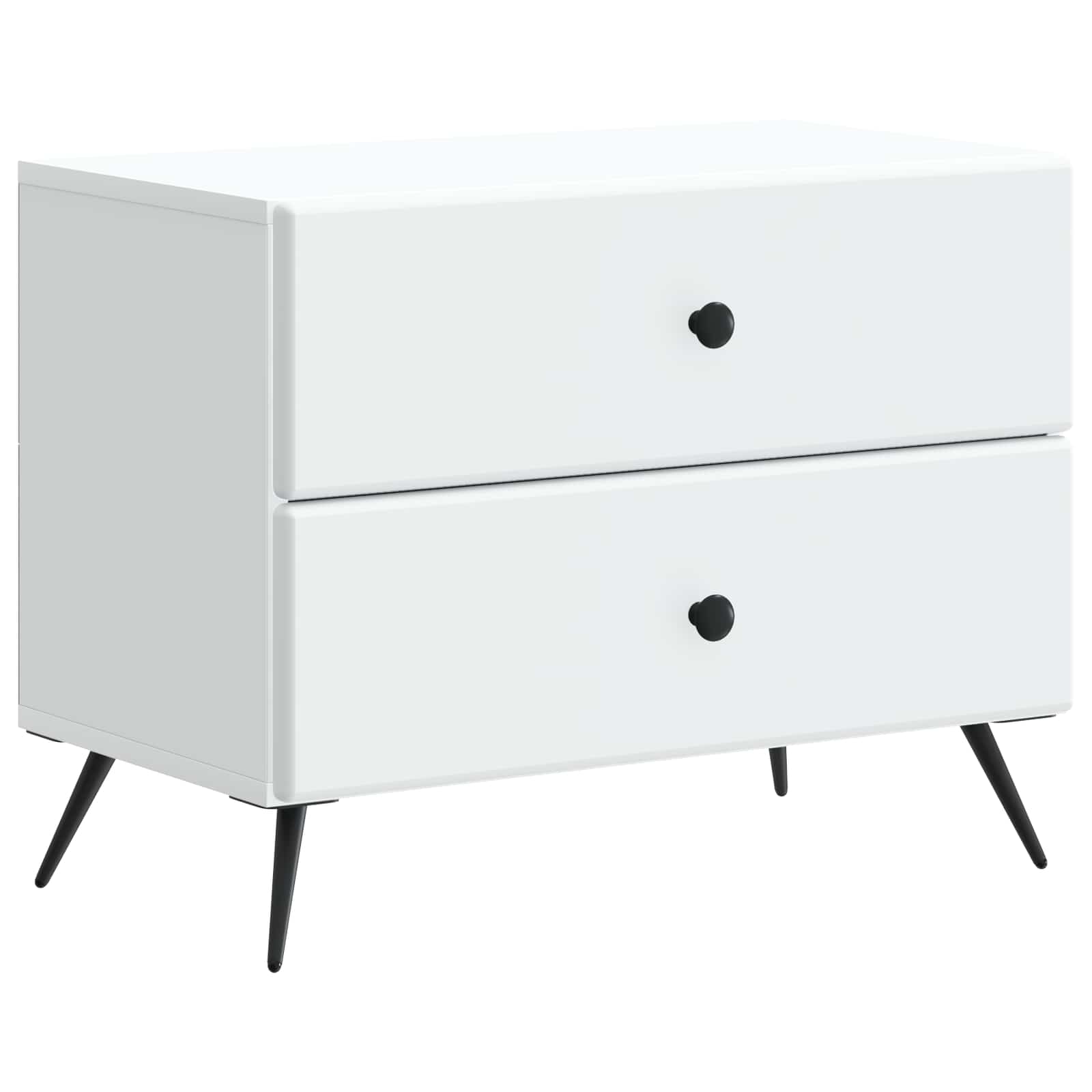 Natskab med skuffe Hvid 62 x 34,5 x 47,5 cm Konstrueret træ billede