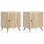 Natskab 2 pcs Sonoma-eg 43 x 34,5 x 50 cm Konstrueret træ