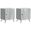Natskab 2 pcs Grå sonoma-eg 43 x 34,5 x 50 cm Konstrueret træ