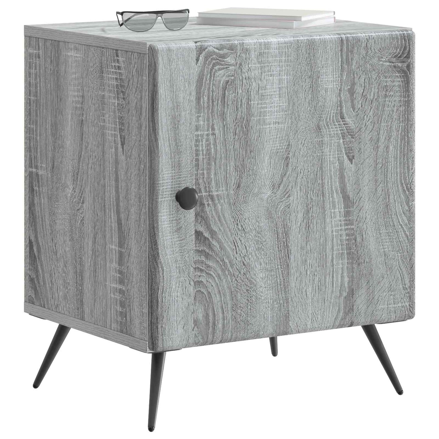 Natskab 2 pcs Grå sonoma-eg 43 x 34,5 x 50 cm Konstrueret træ
