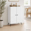 Sideboard Hvid højglans 66 x 34,5 x 90 cm Konstrueret træ
